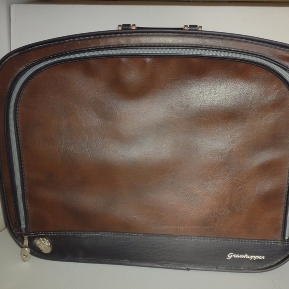 Vintage Grasshopper zippered suitcase - Picture 1 of 4